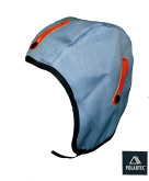 Cotton twill hard hat liner with fleece lining and added length.