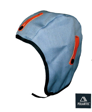 Cotton twill hard hat liner with fleece lining and added length. Cotton twill hard hat liner with fleece lining and added length.